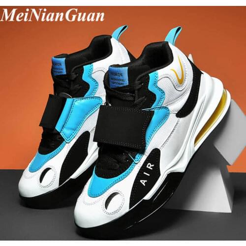 Keep Warm Mens Shoes Faux Fur Plus Size High Top Sneakers Air Cushion Men Casual Shoes Platforms Fashion Mens Tennis 2021 B18