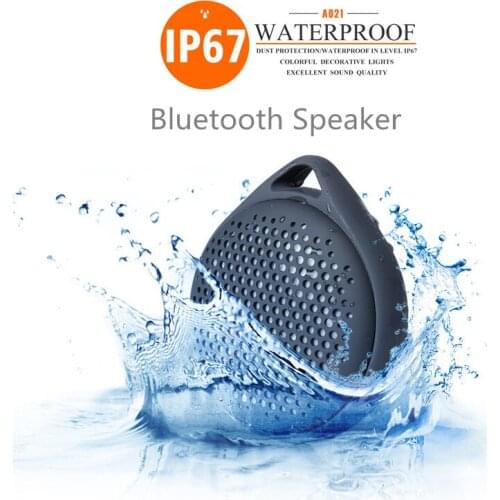 LED Light Outdoor Wireless Bluetooth Speaker Waterproof IP67 Subwoofer Outdoor Car Handsfree Portable Bluetooth Speaker