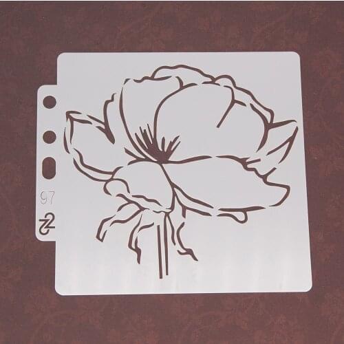 Flower Layering Stencils graffiti hand copied board hollowed out photo album graphic spray painting tool