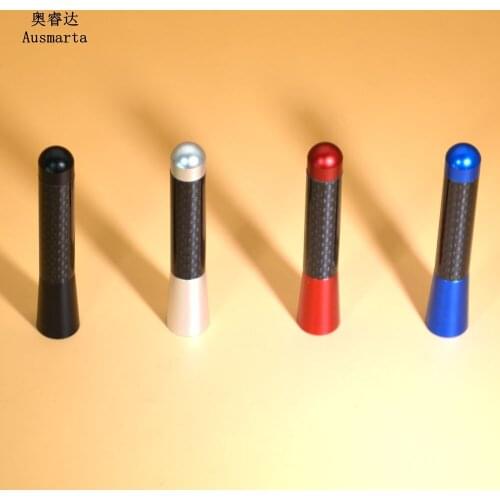 4 colors Black, red, silver, blue, black 8CM car radio antenna screw ultra short decorative antenna