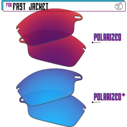 EZReplace Polarized Replacement Lenses for - Oakley Fast Jacket Sunglasses - BlueP Plus-MidnightP