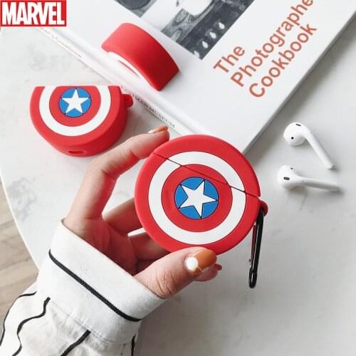 Marvel Captain America Silicone Cases For Airpods 1 2 Protective Bluetooth Wireless Earphone Charging Cover For Airpods Pro