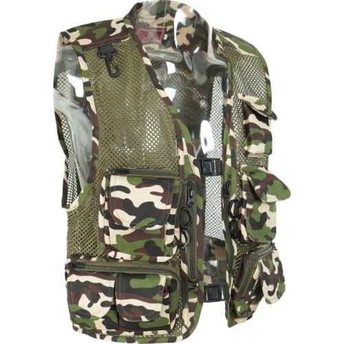 Mens Mesh Multi-pocket Photography Fishing Travel Outdoor Quick Dry Vest Breathable Waistcoat Jacket