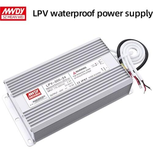12V 24V 36V 48V 25 12.5 8.3 6.25A MEANWELL LPV-300-24 300W AC-DC LED Lighting Drive Switching Power Supply waterproof IP67