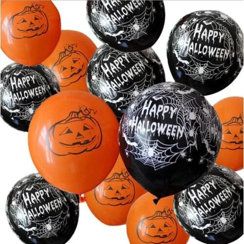 20Pcs/lot Horrifying Halloween Balloons Latex Balloons Halloween Decoration Pumpkin Spider Party Decor Kids Inflatable Toys