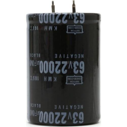 22000UF 63V Aluminum Electrolytic Capacitor 105C Dimension 35x50mm Cylindrical Dropship