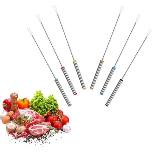 6 pcs Telescopic Marshmallow Sticks Barbecue BBQ Sticks Skewers Fork Home Travel Roasting Sticks for Outdoor barbecue 2019 j20
