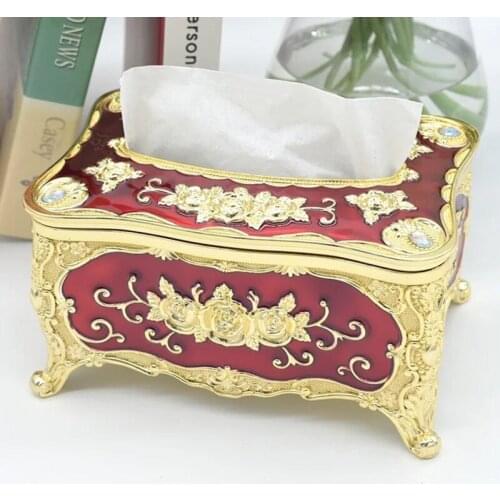 Acrylic Tissue Box Universal Luxury European Paper Rack Office Table Accessories Home Office KTV Hotel Car Facial Case Holder