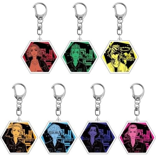 Tokyo Swastika Avengers Anime Acrylic Keychain Pendant Peripheral Double-sided Transparent Cartoon Gift