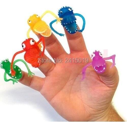 Free ship 24x Cool New fright Dinosaur finger puppets assortment differ shapes colors loot pinata party bag fillers favor gifts