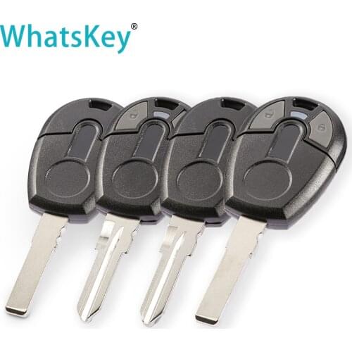 WhatsKey Remote Key Case Replacement For Fiat Positron Transponder Chip Blank Car Key Shell Cover Uncut Blade auto accessories