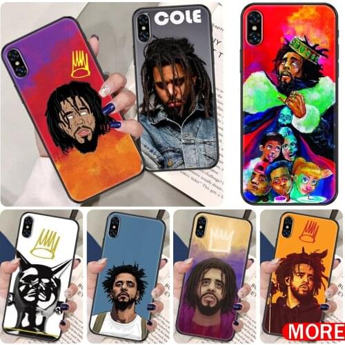 J Cole Rapper Phone Case For iphone 5 5S SE 2 6 6S 7 8 11 12 Mini Plus X XS XR Pro Max black trend back pretty hoesjes painting