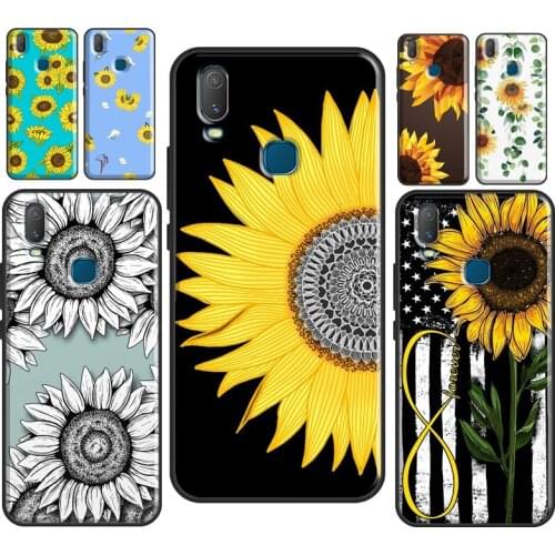 Sunflower Cover For Vivo V20 SE Y11 2019 Y1S Y12 Y17 Y30 Y50 Y81 Y91C V11 Y20 i V17 Neo Phone Case