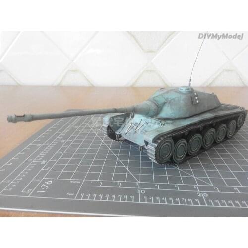 DIYMyModeI French AMX CDC heavy tank 1:50 paper model tank world military weapons handmade DIY toy