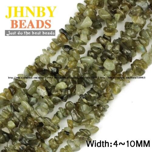 JHNBY Spectrolite stone Irregular Gravel beads Natural stone 86cm strand High quality Chips beads Jewelry bracelet making DIY