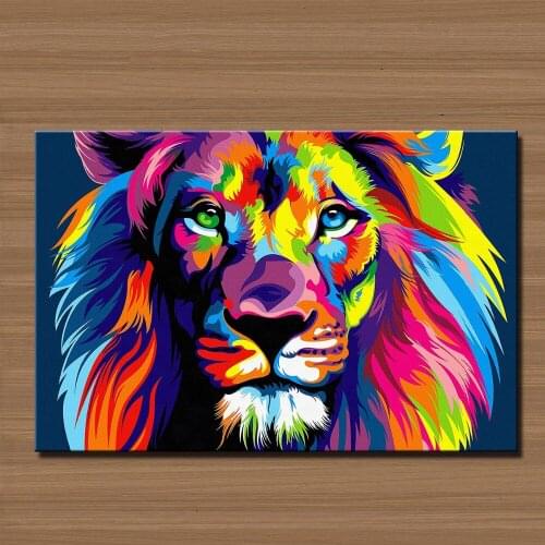 Paintings Promotion Animal Real Fallout Painting Cuadros Canvas Free Shipment Wall Art Picture For Lions Head Paint On Prints
