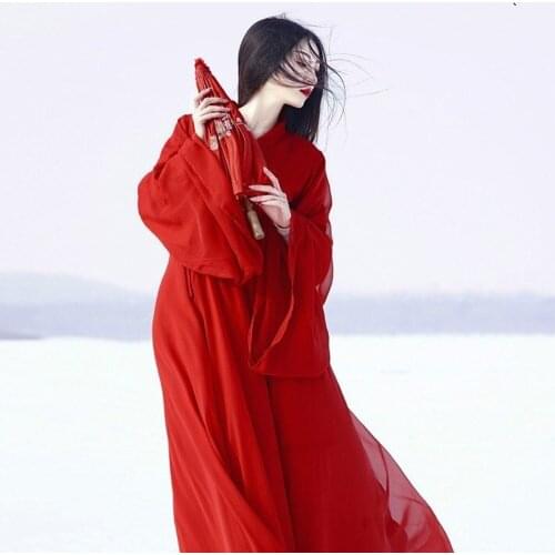 Chinese Traditional Dress Hanfu Women Clothes Traditional Hanfu Dresses Tang Dynasty Dance Costumes Folk Fairy Dress Red Outfits