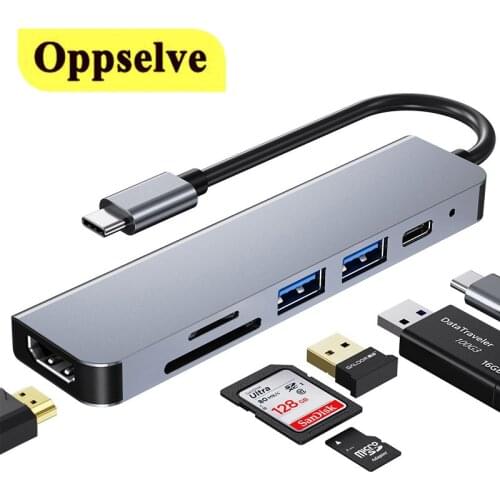 USB C Hub For iPad Pro 2021 USB Type C to Adapter 3.5mm Aux Jack USB -C PD Hub 3.0/2.0 for Macbook Pro Air M1 TF SD Card Reader