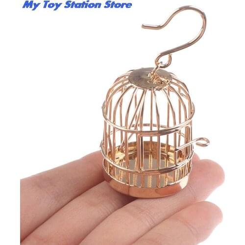 1Pc 1:12 Dollhouse Miniature Furniture Bird Cage For Dollhouse Decor Dirdcage