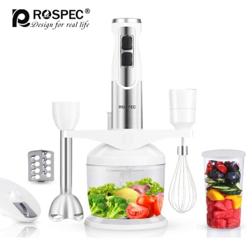ROSPEC 10 In 1 Multi-function Food Stand Mixer Handheld Blender Electric Vegetable Meat Grinder Fruit Chopper Whisk Egg Beater