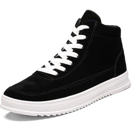 2020 Winter New Style Hot Men High Top Ankle Boots Male Casual Shoes Boys Platform Zapatos Hombre Guys Walking Footwear