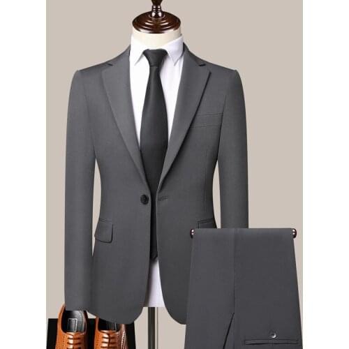 2022 Mens Simplicity Slim Fit Suit Suit Youth Autumn New Bridegroom Wedding Suit