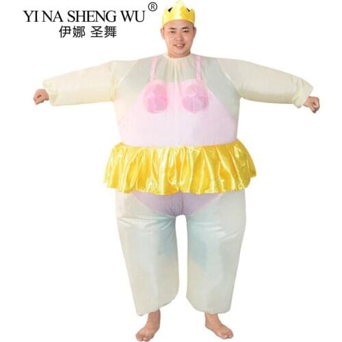 Inflatable Costume Adult Ballet Dancer Mascot Sumo Halloween Blow Up Party Suit Cosplay Disfraz Costumes For Men Women Gift Toy