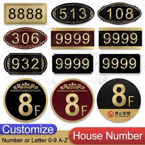 Customize House Number Address Bedroom Door Plaque Personalised Yard Mailbox Sign Oodles Letter Options Home Wall Outdoor Plate