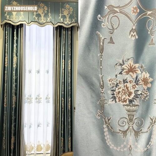 New High-end High-precision Jacquard Luxury European-style Curtains for Living Room Bedroom Custom Curtains Window Curtain