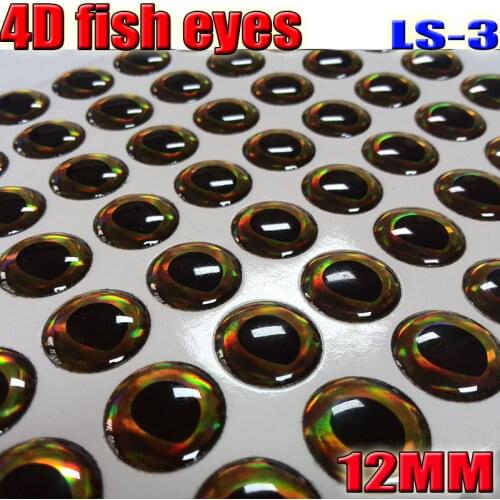 2018 NEW 4D fishing lure eyes more color fish eyes big size: 12MM 4papers color total 252pcs/lot