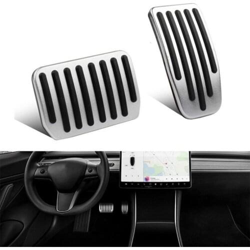 Alloy Foot Aluminum Pedal For Tesla Model 3 Accelerator Gas Fuel Brake Pedal Rest Pedal Pads Mats Cover Accessories Car Styling