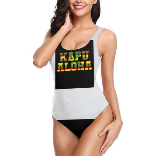 Native Hawaiian Flag Kanaka Maoli Kapu Aloha Exotic Bikinis Swimsuit Waist Swimsuit Women swimming pool bathing suit SwimSuit