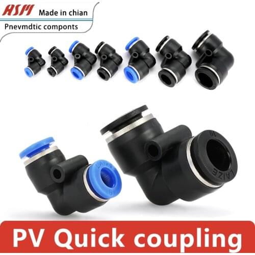 Pipe Joint Black PV Quick Right Angle Elbow PV-04 06 08 10 12 16