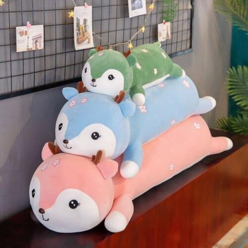 Squirrel Plush Toy Soft Stuffed Animal Pillow Long for Birthday Gifts Cushion Doll Gift For Children