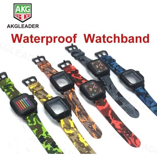 Como Style Watch Strap For Apple Watch Series 2 3 4 5 40/44mm Soft Rubber Waterproof Watch Case Wrist Band Diving Watch Cover For Apple iWatch Series 4 Bracelet