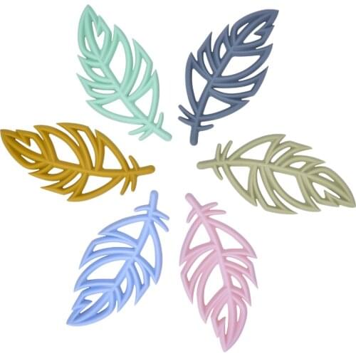 Baby Tree Leaf Silicone Teether Newborn Molar Soother Infant Teething Chewing Toy Shower Gifts Leaves Silicone Teether for Baby