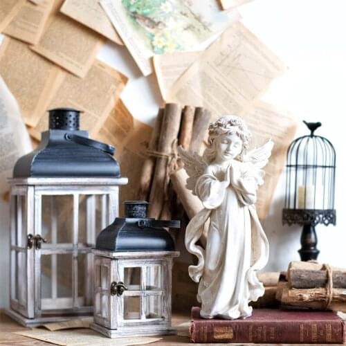 Scandinavian Retro Angel Kids Resin figurines home decoration crafts Fairy Garden Miniatures statue birthday wedding gifts