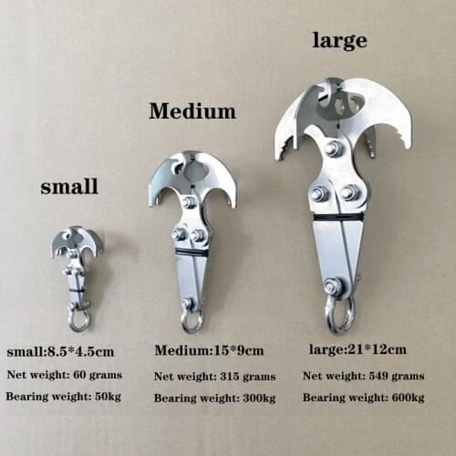 Folding gravity grab hook outdoor rock climbing rescue claw survival mountaineering hook tool multifunctional stainless steel