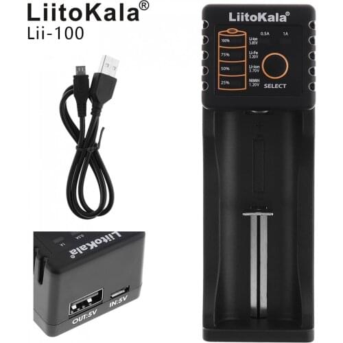 Liitokala USB Smart Lithium NiMH Battery Charger for 1.2V 3.7V AA AAA 26650 18650 18350 17500 14500 16340 25500 10440 Battery