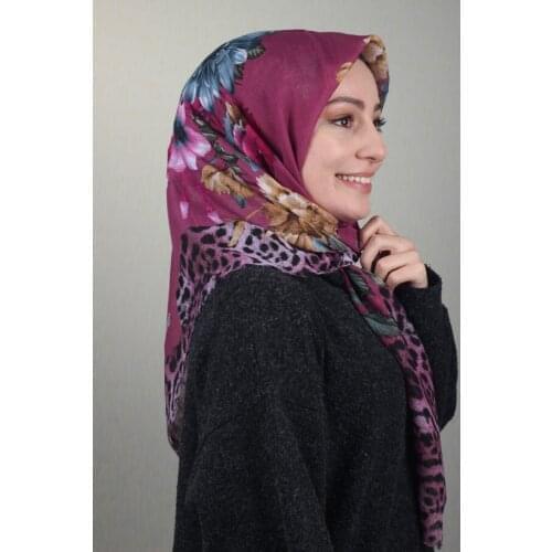 VERTU PATTERNED LINEN FLAMLI SCARF-DESEN-29-RENK-11