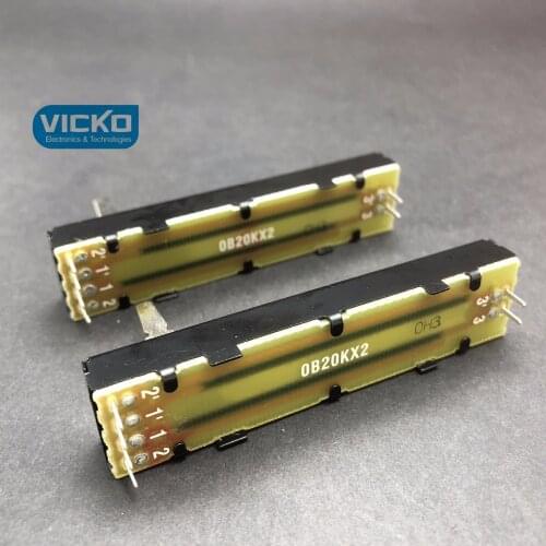 [VK] ALPHA 72MM 7.2CM B20Kx2 B20K shaft 20mm double vertical track stroke 45MM RA45D2F-211 0b20kx2 slide potentiometer switch