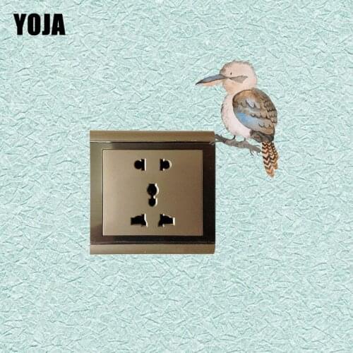 YOJA Mysterious Colored Birds Decor Personalized Wall Switch Sticker Living Room Bedroom 10SS0381