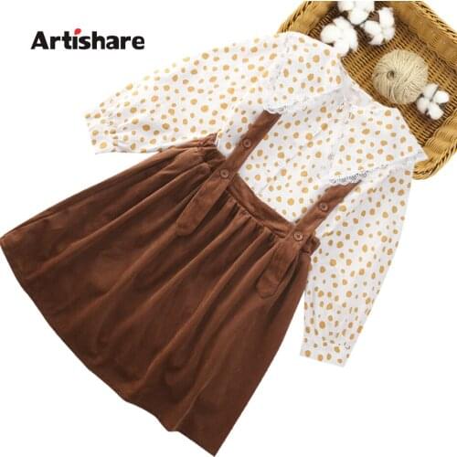 Teen Girls Clothing Floral Pattern Costume For Girls Blouse + Dress Clothes For Girls Spring Autumn Childrens Tracksuit