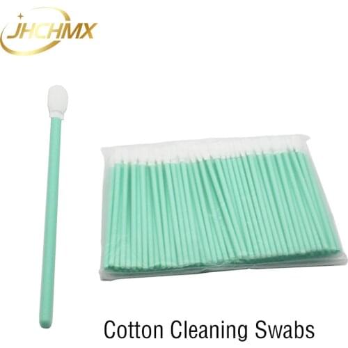 JHCHMX 100 Pcs Laser Protection Lens Cotton Cleaning Swabs Laser Focus Lens Wipe Cotton Swab For Fiber Laser Protective Windows
