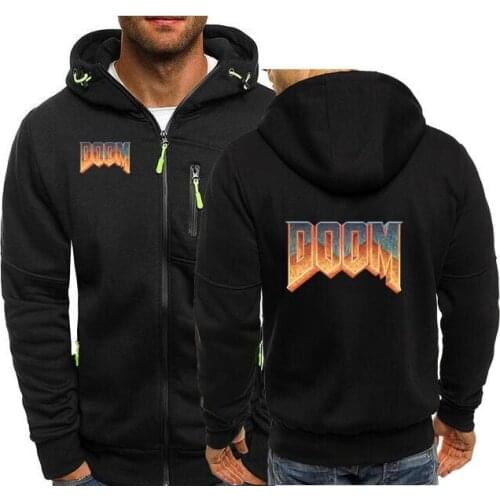 2021 Spring Zipper Hoodies Doom Game Men Natural Hooded Sweatshirts Games Unique Women Cardigan Jacket Streetwear Jacket 555