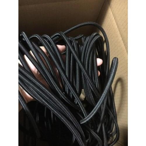 25m a lot/bundle 8mm black elastic rope wholesale best quality for trampoline and chairs elastic cord