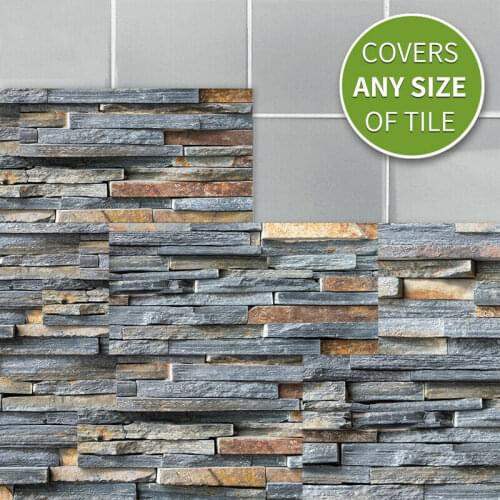27Pcs/set Dark Grey Wall Stickers PVC Mosaic Bricks Self-adhesive Waterproof Stickers for Kitchen Bathroom Living Room Decor