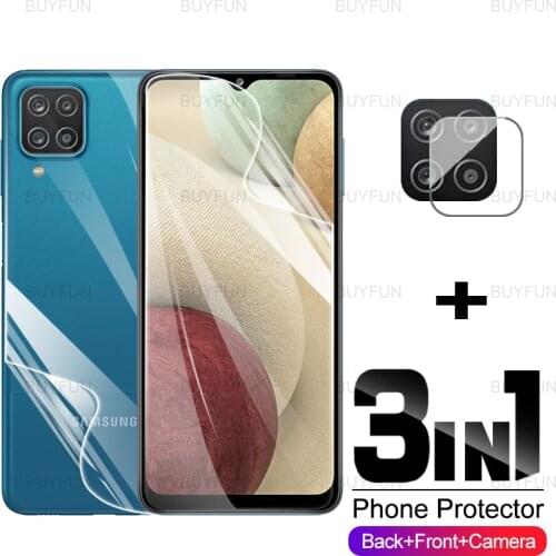 3 in 1 Lens glass For Samsung Galalxy A12 HD Front+Back Screen Protector for samsung samsun A52 A72 A32 A42 5G safety soft film