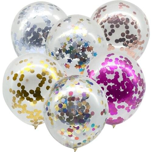 5pcs 12inch Confetti Balloon Party Wedding Decoration Multicolor Thickening Balloon Birthday Party Supplies Air Ballon Toys