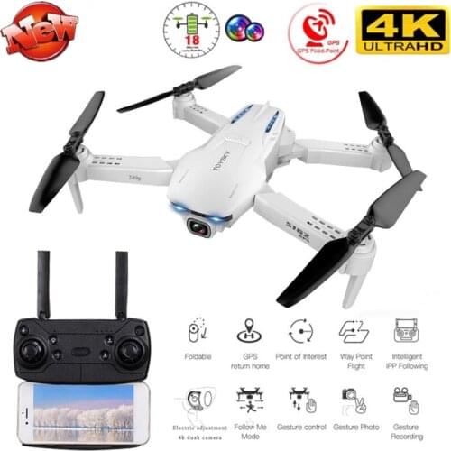 5G WIFI GPS Auto Return RC Drone 4K UHD Camera FPV Trajectory And Surround Flight Selfie Foldable RC Smart Follow Me Quadcopter
